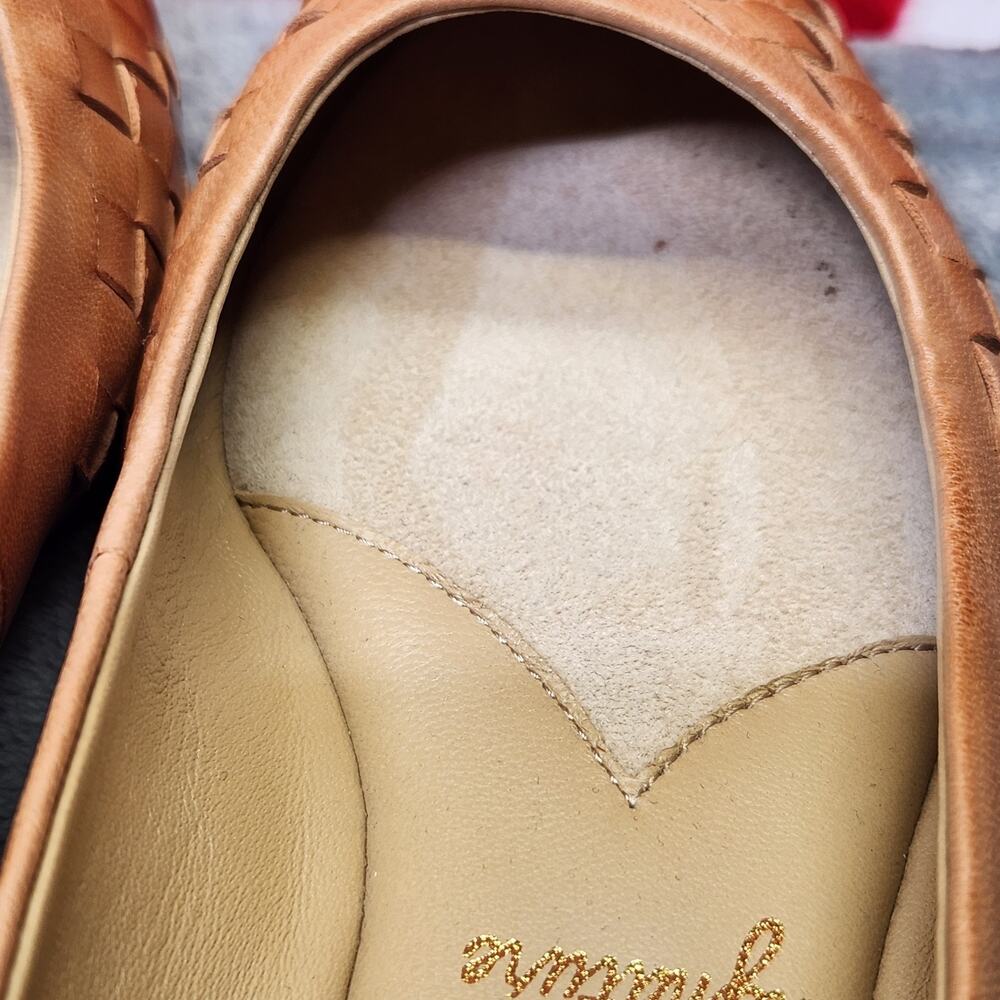 Trotters Signature Woven Leather Flats Women's 7.5M Tan Cognac Pointed Toe... - Picture 7 of 11